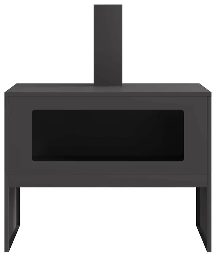 vidaXL Φωτιά Μαύρο 80 x 50 x 96 εκ. Κρύα έλαση από χάλυβα