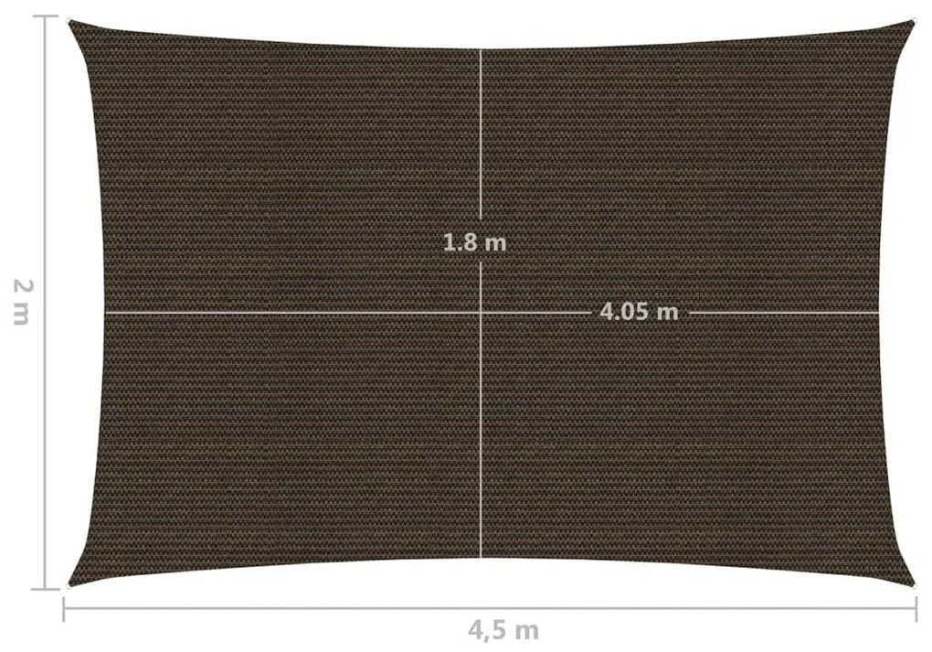 Πανί Σκίασης Καφέ 2 x 4,5 μ. από HDPE 160 γρ./μ² - Καφέ