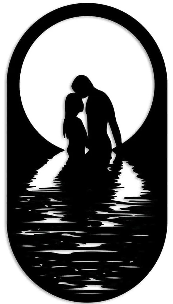 Διακοσμητικό Τοίχου Romantic 891TNL3715 56x30cm Black Wallity Μέταλλο