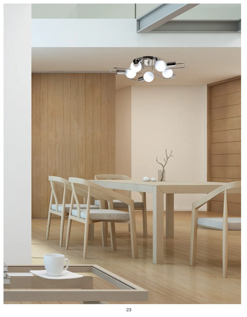 Φωτιστικό Οροφής - Πλαφονιέρα KQ 2626/5 SHEVY CEILING LAMP Δ4 - 77-8088 - 51W - 100W - 77-8088