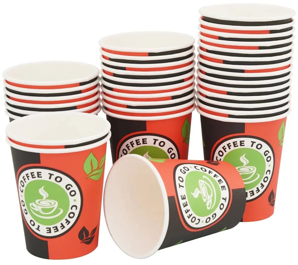 vidaXL Ποτήρια Καφέ μιας Χρήσης 1000 τεμ. 240 ml (8 oz) Χάρτινα