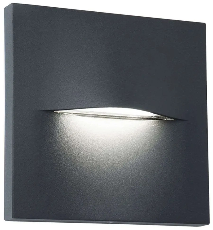 Φωτιστικό Τοίχου - Απλίκα Square Vita 4298400 14x3,3x14cm Led 170lm 3W 3000K Anthracite Viokef