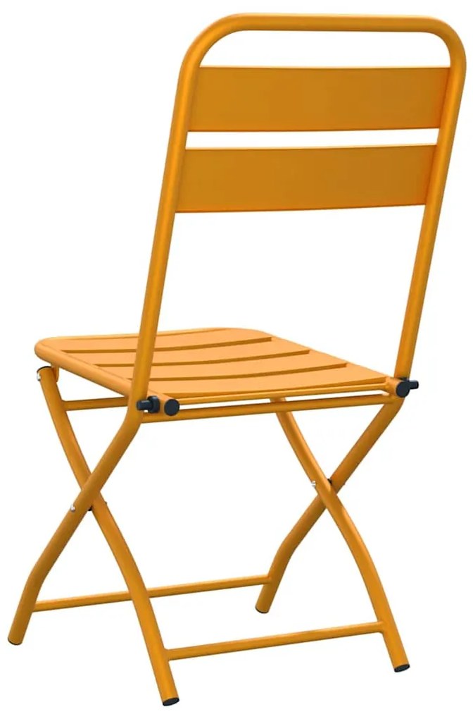 vidaXL Πτυσσόμενη Καρέκλα Κήπου 2 pcs Μουσταρδί 42 x 52 x 82εκ