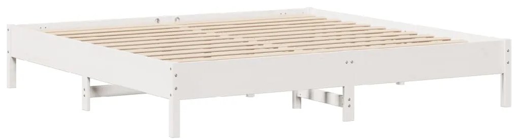 vidaXL Σκελετός Κρεβ. Χωρίς Στρώμα Λευκό 180x200 εκ Μασίφ Πεύκο