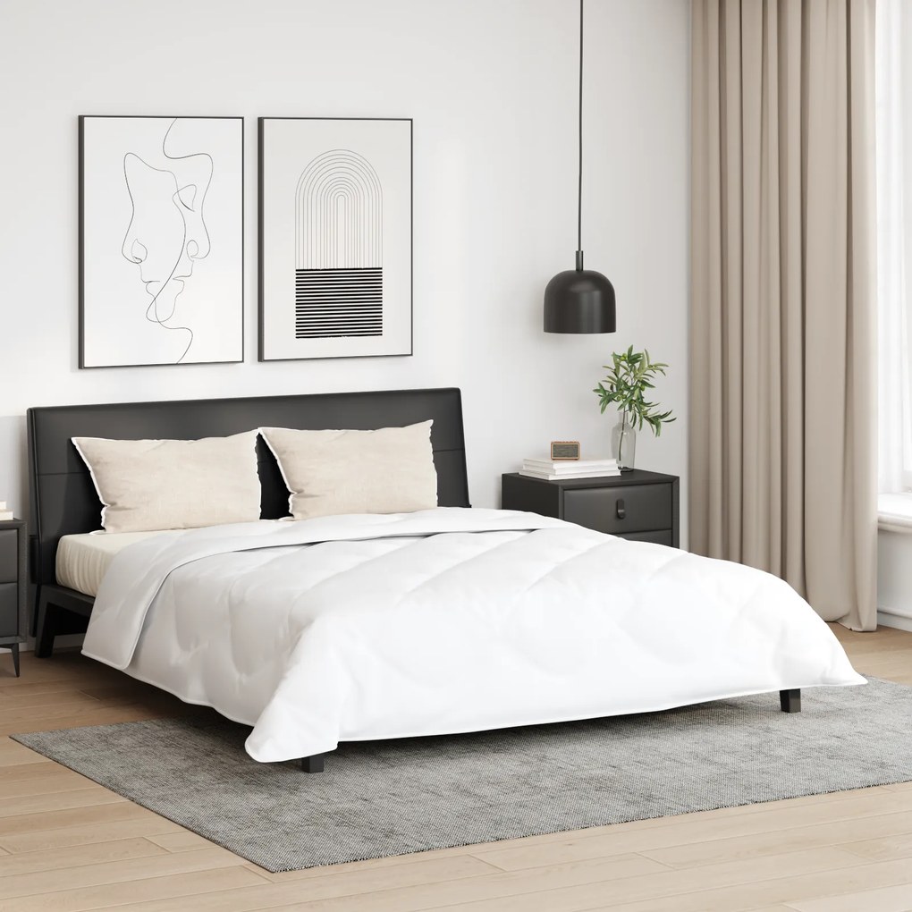 vidaXL Διπλωμένη Κουβέρτα Όλων των Εποχών 3 pcs Λευκό 200 x 220 cm