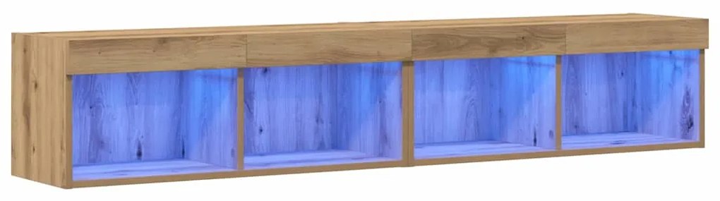 vidaXL Ντουλάπι TV Επιτοίχιο 2 pcs Artisan Oak 80 x 30 x 30 εκ