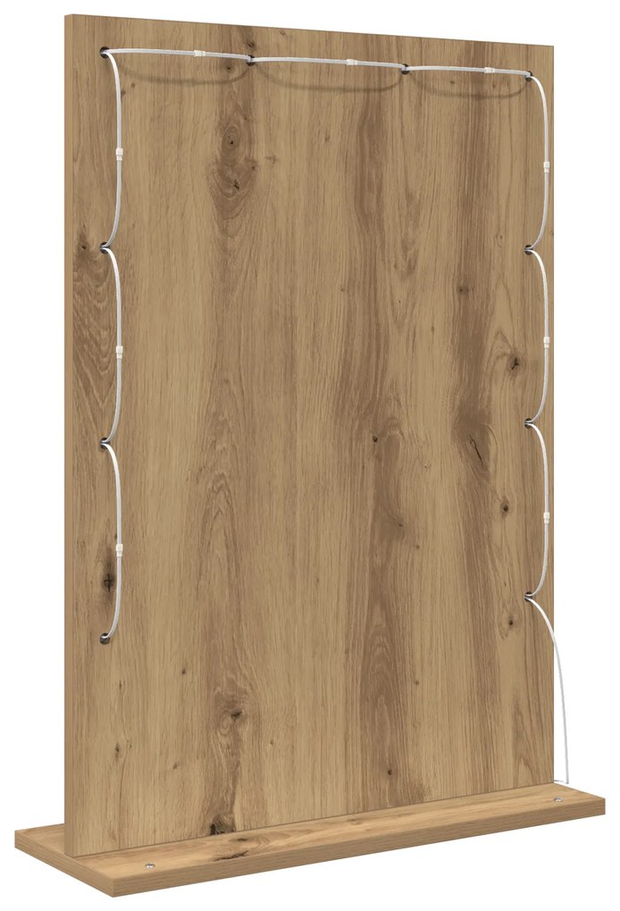 vidaXL Καθρέφτης Vanity Αρτιστίκ δρυς Ξύλο 70 x 50 x 18 εκ.