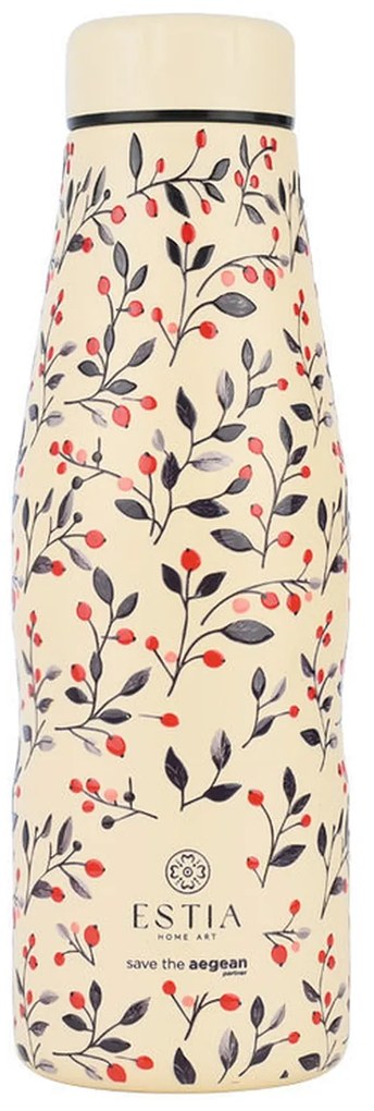 Θερμός Travel Flask Save The Aegean Bloom Beige 500ml Estia 01-31558