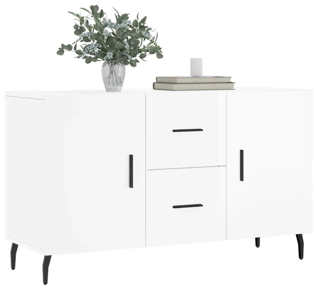 vidaXL Ντουλάπι Γυαλιστερό Λευκό 100 x 36 x60 εκ. Επεξεργασμένο Ξύλο
