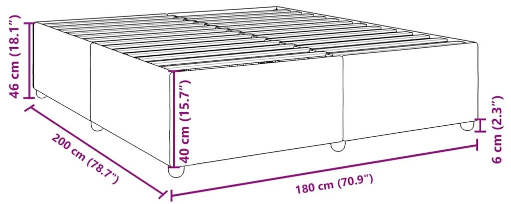 ΣΚΕΛΕΤΟΣ ΚΡΕΒΑΤΙΟΥ ΧΩΡΙΣ ΣΤΡΩΜΑ TAUPE 180X200 ΕΚ. ΥΦΑΣΜΑΤΙΝΟ 3284754