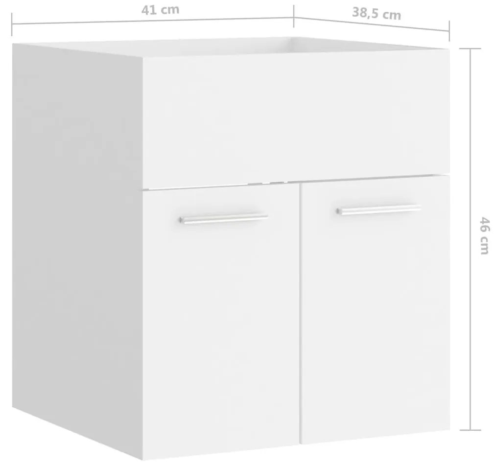 Ντουλάπι Νιπτήρα Λευκό 41 x 38,5 x 46 εκ. από Μοριοσανίδα - Λευκό