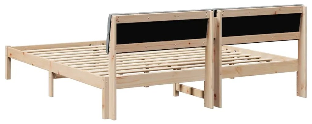 vidaXL Σκελετός Κρεβατιού Καφέ και ανοιχτό γκρι 180 x 200 cm