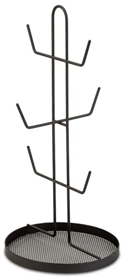 Βάση Για Κούπες 6 Θέσεων Misty 10-174-053 Φ17,50x37,5cm Black Matte Nava Μέταλλο