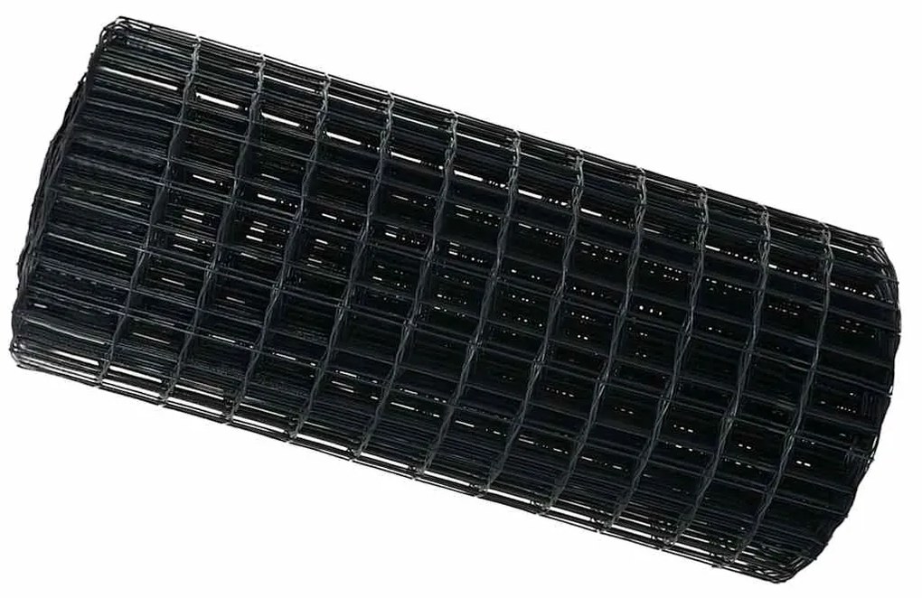 vidaXL Φράχτης Εuro Γκρι 0.8 x 25 m Σίδηρος με επικάλυψη PVC