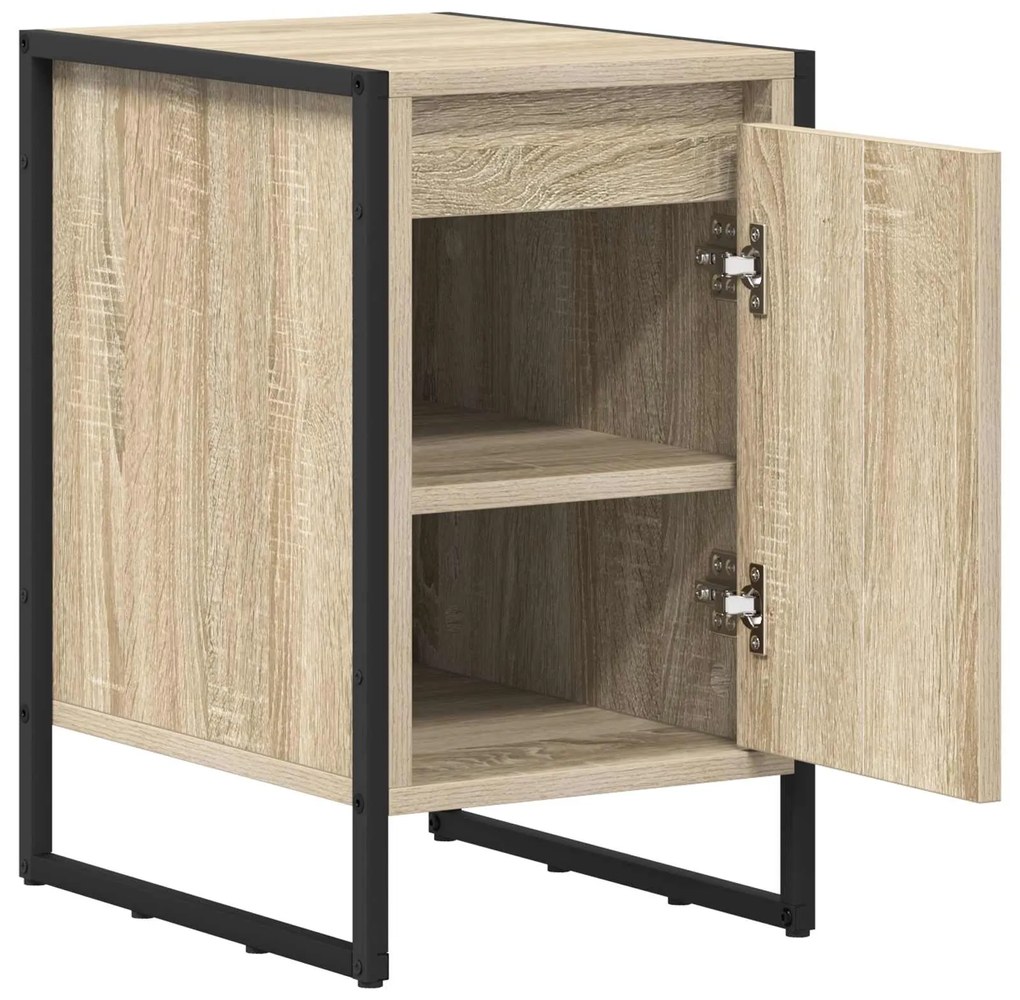 vidaXL Κομοδίνο 2 pcs Σονόμα 39,5 x 30 x 50 εκ Επεξεργασμένο ξύλο