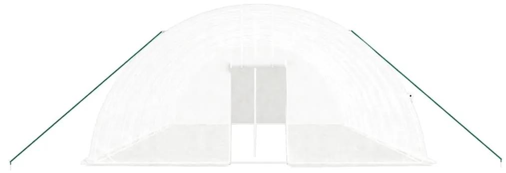 Θερμοκήπιο με Ατσάλινο Πλαίσιο Λευκό 60 μ² 10 x 6 x 2,85 μ. - Λευκό