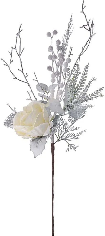 Λουλούδι - Κλαδί Τριαντάφυλλο 82006 65cm Cream