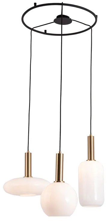 Φωτιστικό Οροφής Τρίφωτο Zambelis 22150 Opal Glass