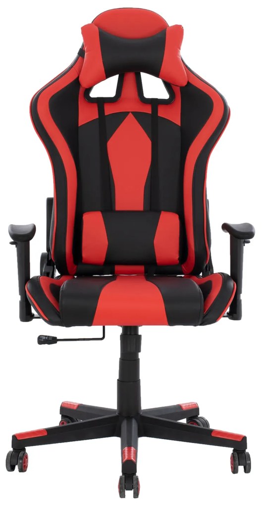 Καρέκλα Γραφείου Gaming Docks Μαύρο Κόκκινο Pu 67x70x130 Εκ.