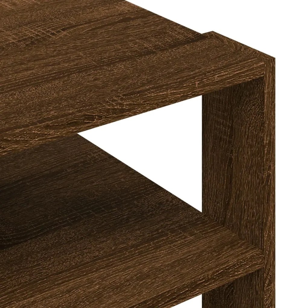 vidaXL Τραπεζάκι Σαλονιού Καφέ Δρυς 58x58x40 εκ. Επεξ. Ξύλο