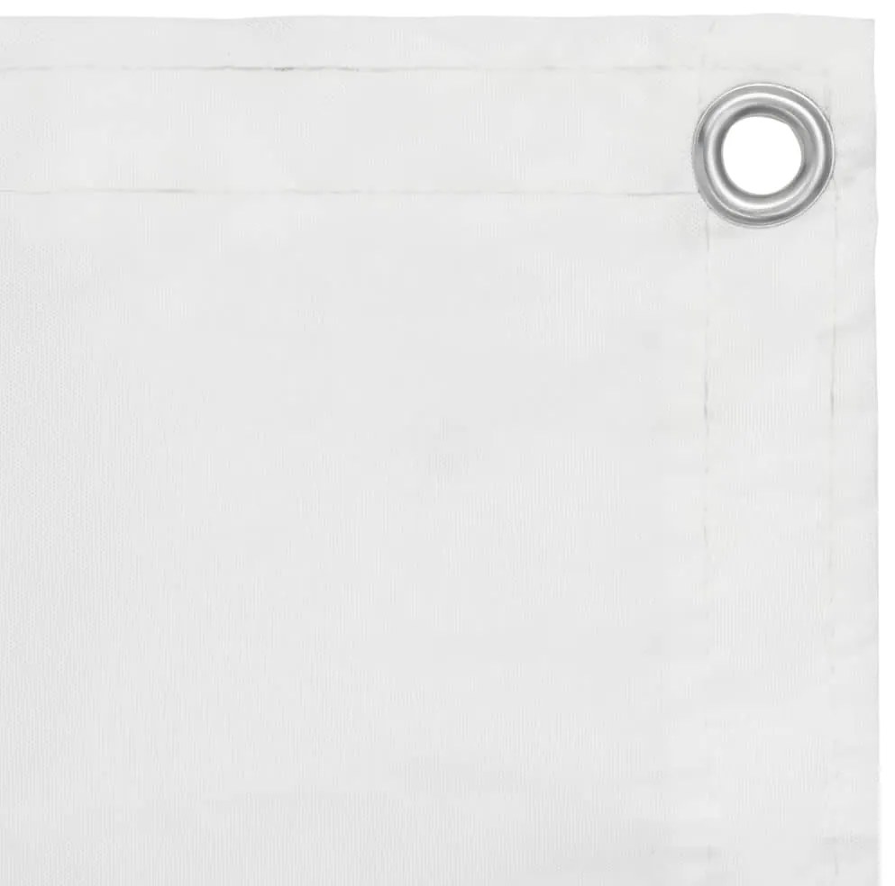 vidaXL Διαχωριστικό Βεράντας Λευκό 120 x 600 εκ. Ύφασμα Oxford