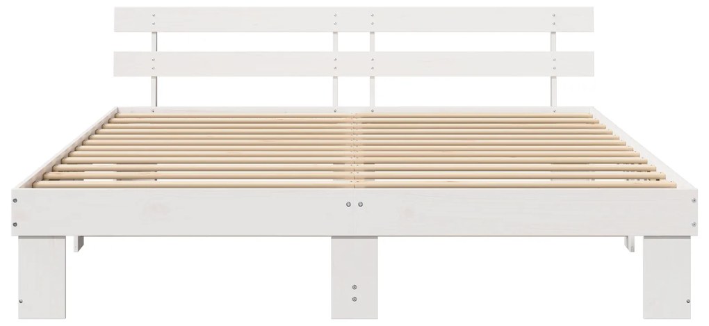 vidaXL Σκελετός Κρεβατιού Λευκό 180 x 200 cm Συμπαγές ξύλο πεύκου