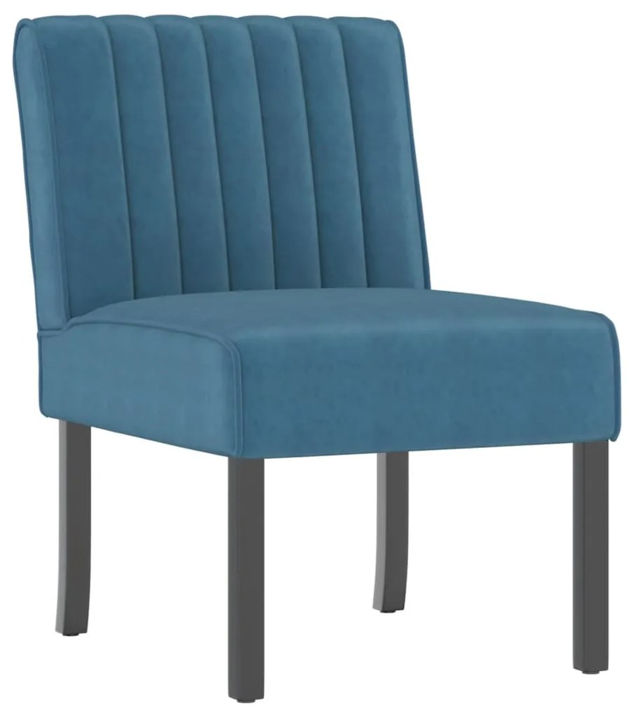 vidaXL Πολυθρόνα Μπλε Βελούδινη