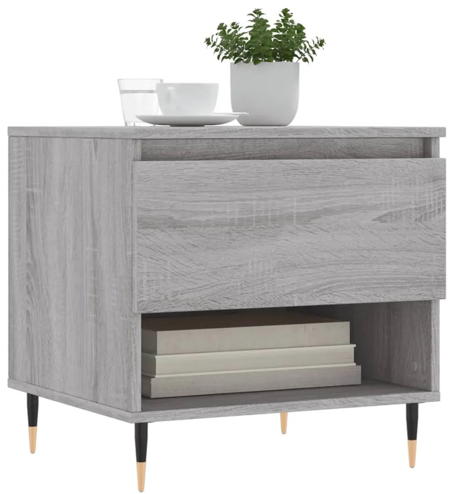 vidaXL Τραπεζάκια Σαλονιού 2 τεμ. Γκρι Sonoma 50x46x50 εκ. Επεξ. Ξύλο