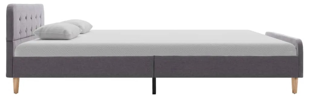 vidaXL Πλαίσιο Κρεβατιού Ανοιχτό Γκρι 160 x 200 εκ. Υφασμάτινο