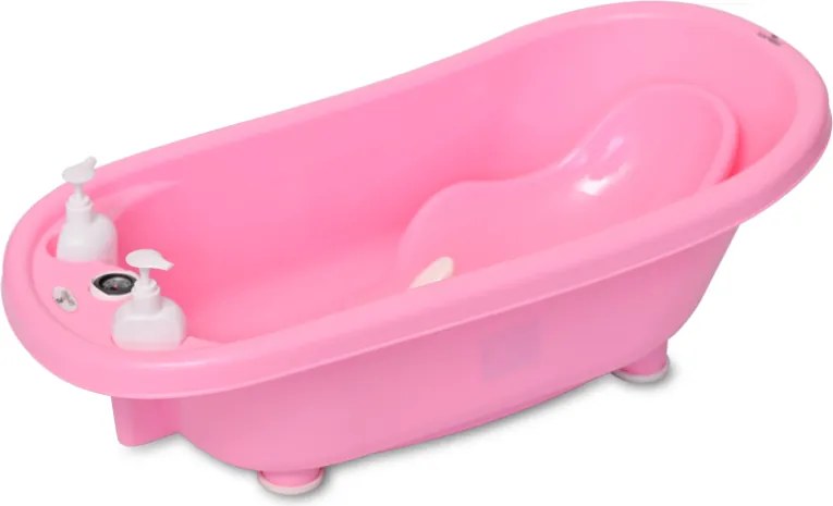 BATH TUB 88 CM WITH PLUG+THERM+BATH PAD PINK