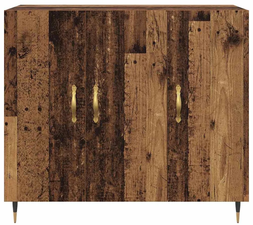 vidaXL Πλαϊνό γραφείο Καφέ 90 x 34 x 80 εκ. Επεξεργασμένο ξύλο