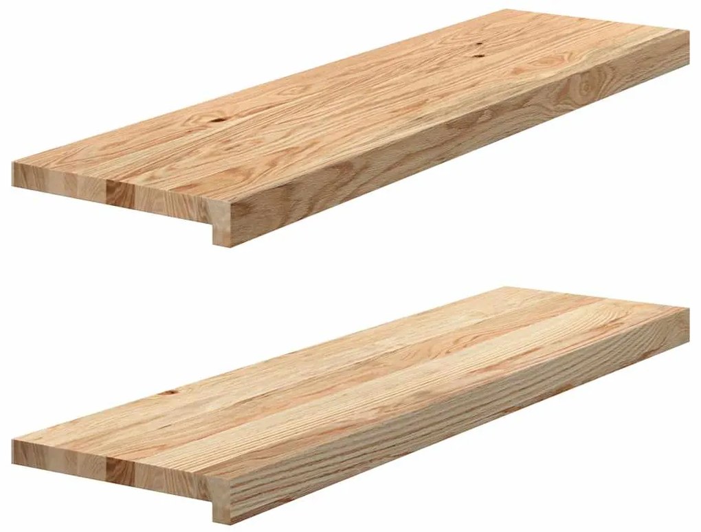 vidaXL Περβάζια παραθύρων 2 τεμ. 90x25x2 εκ. Ακατέργαστο Μασίφ Δρυός