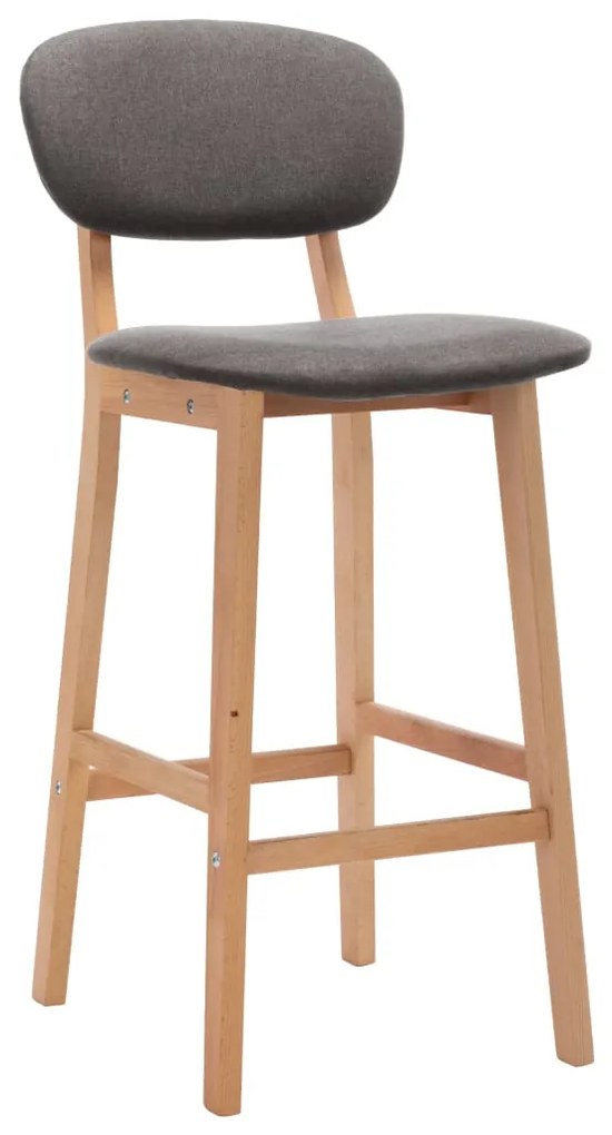 vidaXL Σκαμπό Μπαρ 2 τεμ. Ανοιχτό Γκρι Υφασμάτινα