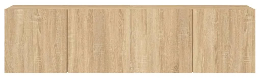 vidaXL Ντουλάπια Τοίχου Τηλεόρασης 2 Τεμ. Sonoma Δρυς 80 x 30 x 41 εκ.