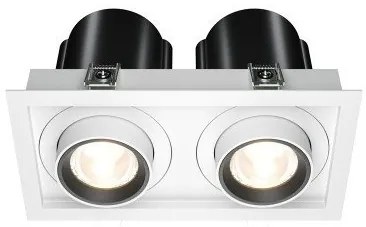 Χωνευτό Σποτ Φωτιστικό Οροφής LED 2x10W Λευκό Αναδιπλούμενο Hidden DL095-02-2x10W3K-W Maytoni-DL095-02-10W3K-W-Λευκό DL095-02-10W3K-W