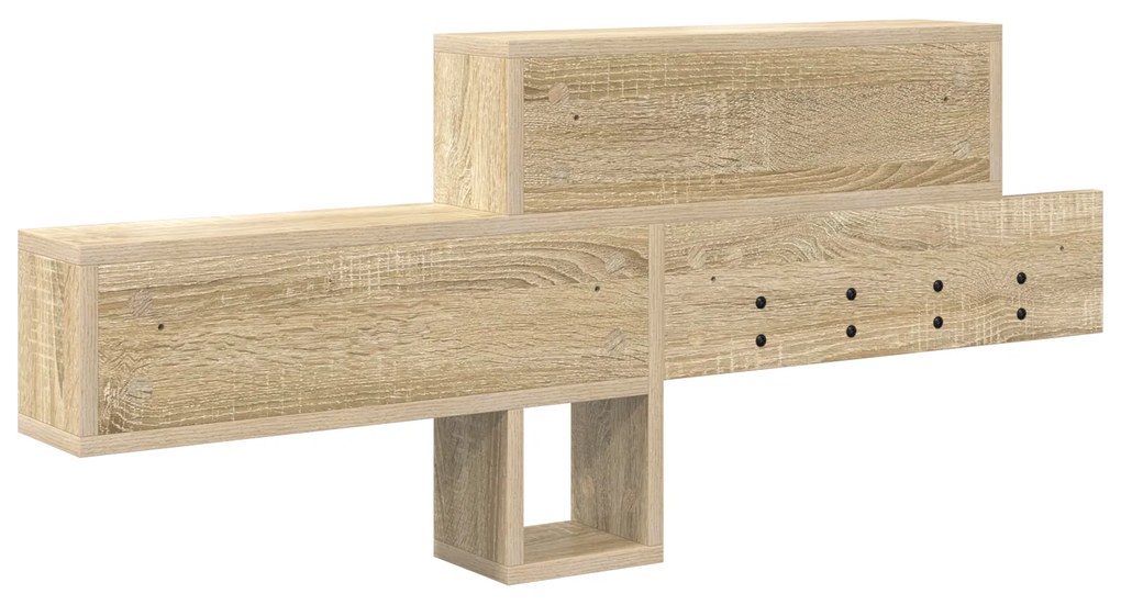 vidaXL Τοίχου Κρεμάστρα με ράφι Sonoma Δρυς 100 x 12 x 43.5 εκ