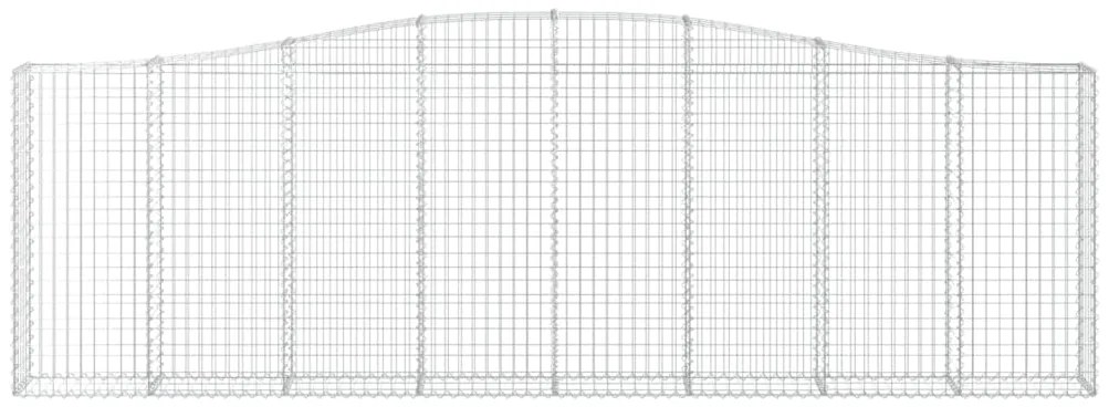 vidaXL Συρματοκιβώτια Τοξωτά 9 τεμ. 400x30x120/140 εκ. Γαλβαν. Ατσάλι