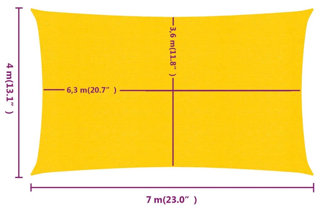 ΠΑΝΙ ΣΚΙΑΣΗΣ ΟΡΘΟΓΩΝΙΟ ΚΙΤΡΙΝΟ 4X7 Μ. HDPE 160 ΓΡ./Μ² 311575