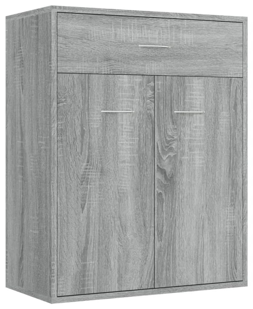 Ντουλάπι Γκρι Sonoma 60x30x75 εκ. από Επεξεργασμένο Ξύλο - Γκρι