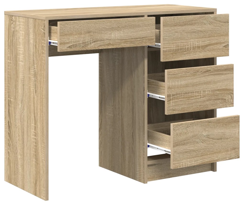 vidaXL Γραφείο Sonoma Δρυς 90 x 37.5 x 75 εκ Επεξεργασμένο ξύλο