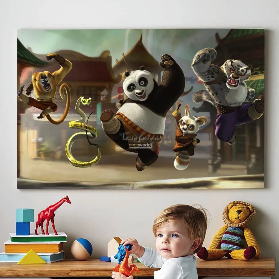 Παιδικός πίνακας σε καμβά Kung Fu Panda KNV0178 45cm x 65cm