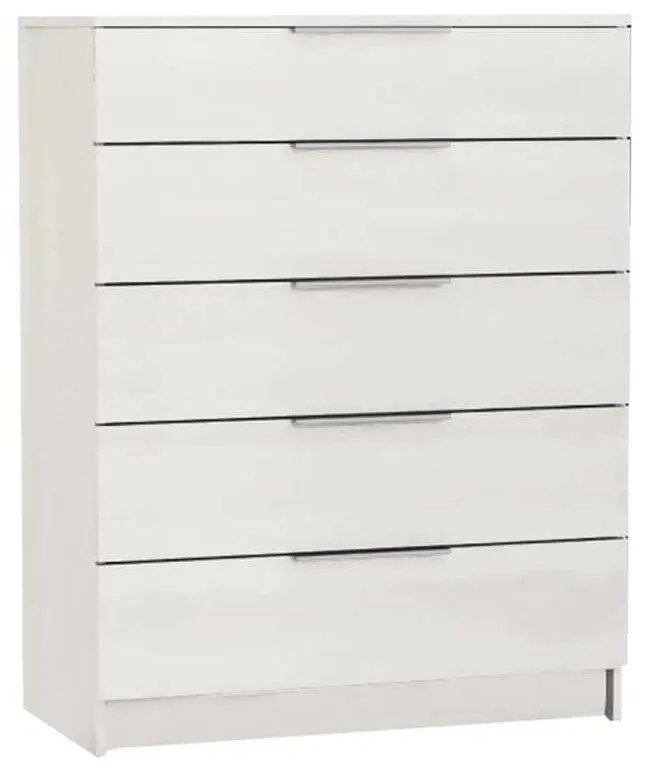 Συρταριέρα DRAWER 5-Σ 80x40x105cm Άσπρη