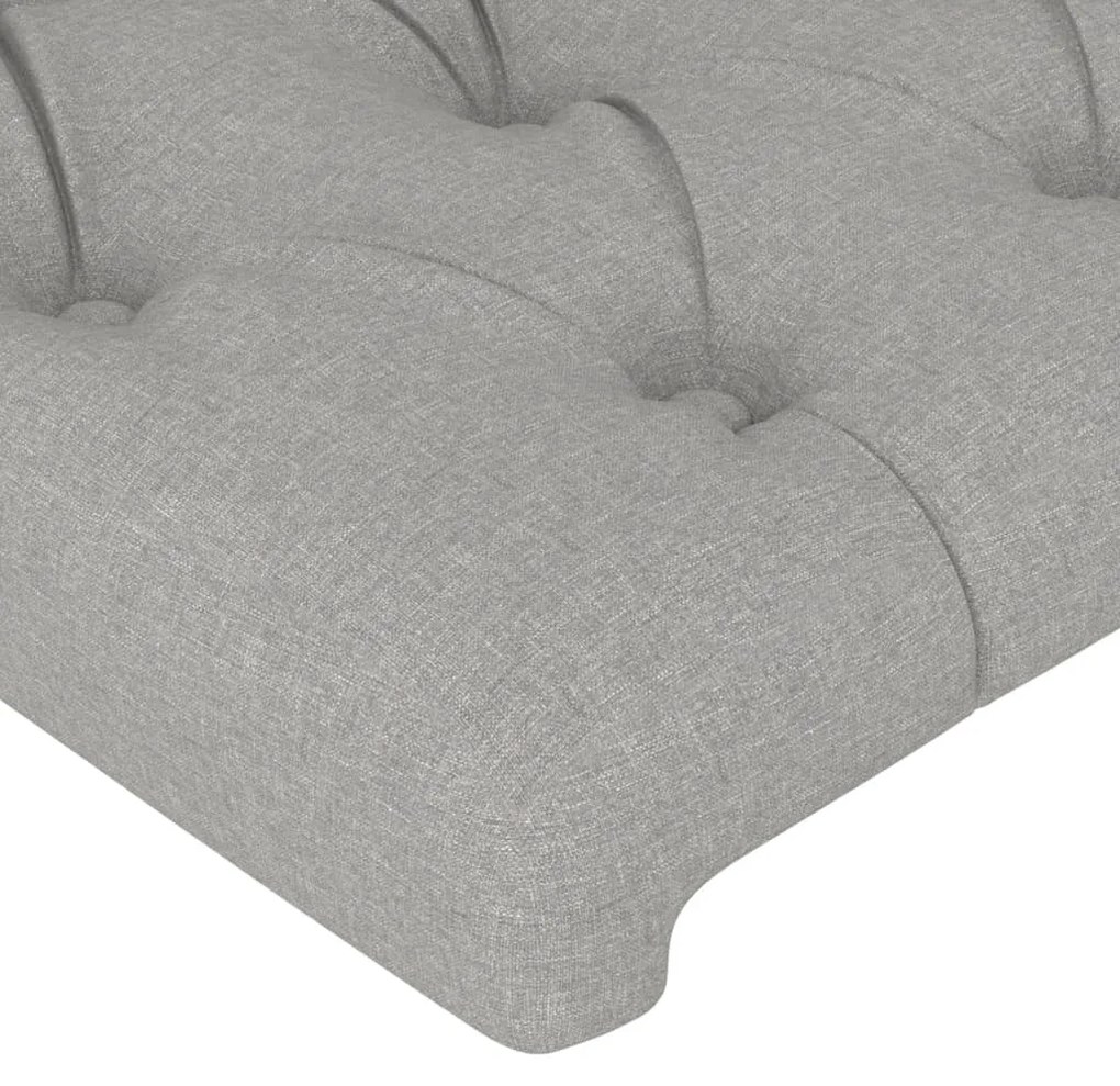 vidaXL Κεφαλάρι με Πτερύγια Ανοιχτό Γκρι 93x16x78/88 εκ. Υφασμάτινο