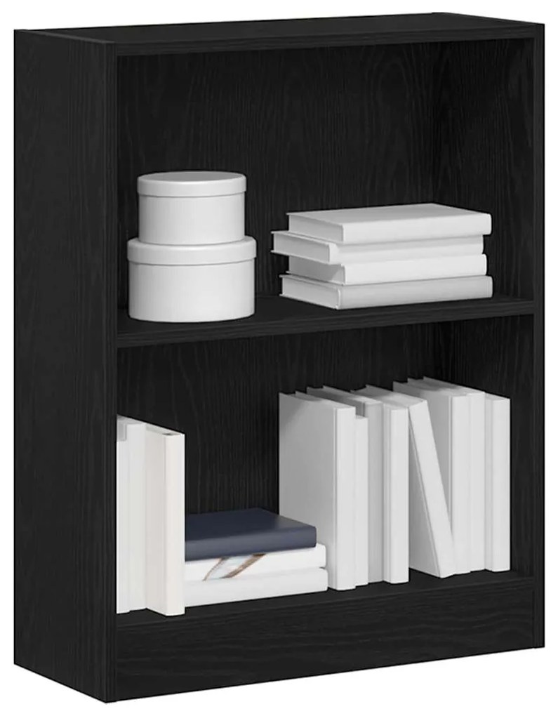 vidaXL Βιβλιοθήκη Μαύρη Οξυά 60 x 24 x 76 cm Επεξεργασμένο ξύλο