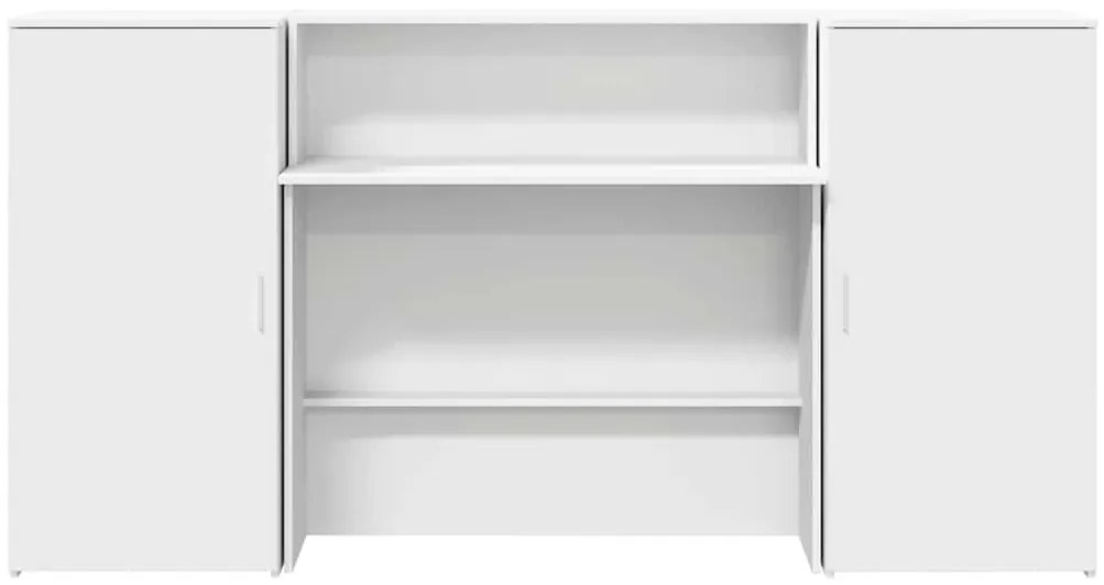 vidaXL Γραφείο υποδοχής Λευκό 200x50x103,5 εκ. Επεξεργασμένο Ξύλο