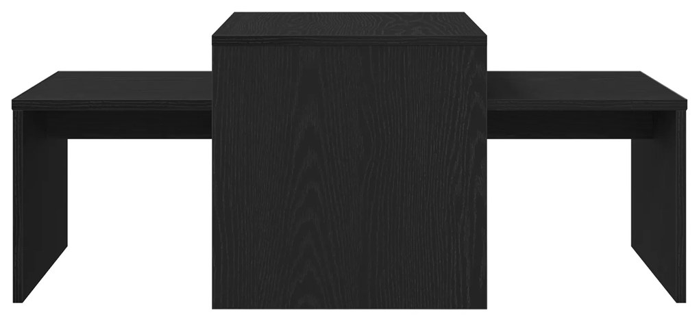 vidaXL Σετ Τραπέζι Μαύρης Δρυός 100x48x40 εκ. Φτιαγμένο από Ξύλο
