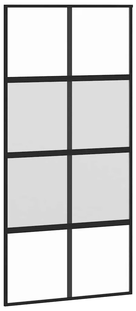 vidaXL Σετ συρόμενης πόρτας με υλικό μαύρο 102,5x205 cm