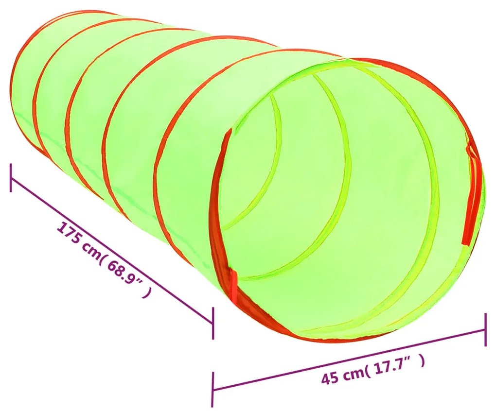 Παιδικό Τούνελ Πράσινο 175 εκ. από Πολυεστέρα με 250 Μπάλες - Πράσινο