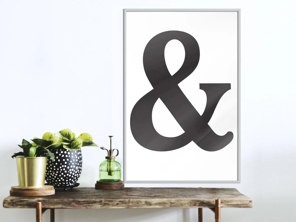 Αφίσα - Ampersand (Black) - 20x30 - Χρυσό - Χωρίς πασπαρτού