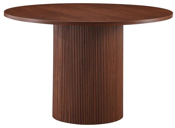 Τραπέζι Mesa pakoword MDF σε καρυδί απόχρωση Φ120x75εκ 120x120x75 εκ.